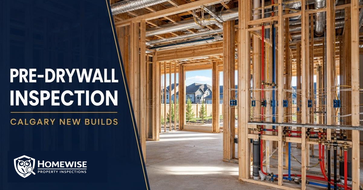Pre-Drywall Inspections in Calgary: What to Check Before the Walls Close — article by HomeWise Property Inspections, Calgary home inspectors