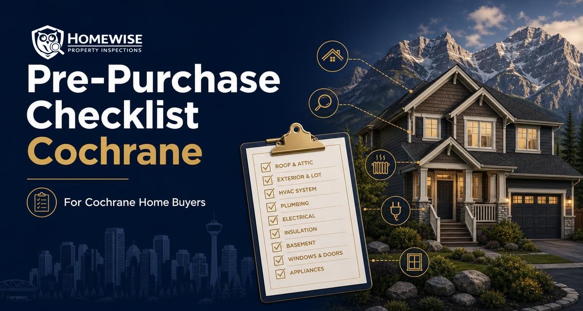 Pre-Purchase Home Inspection Checklist for Cochrane Buyers — article by HomeWise Property Inspections, Calgary home inspectors