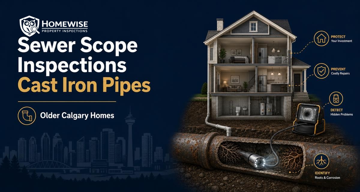 Sewer Scope Inspections for Cast Iron Pipes in Calgary Homes — article by HomeWise Property Inspections, Calgary home inspectors