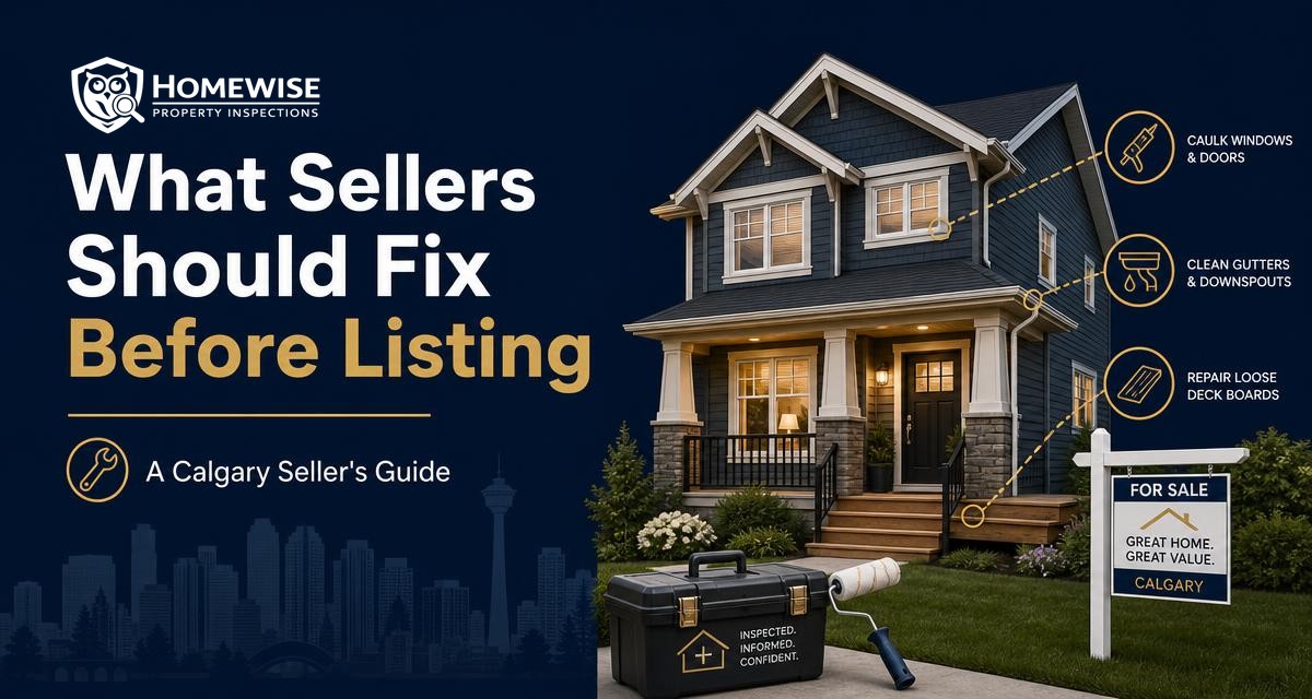 What Calgary Sellers Should Fix Before Listing — article by HomeWise Property Inspections, Calgary home inspectors
