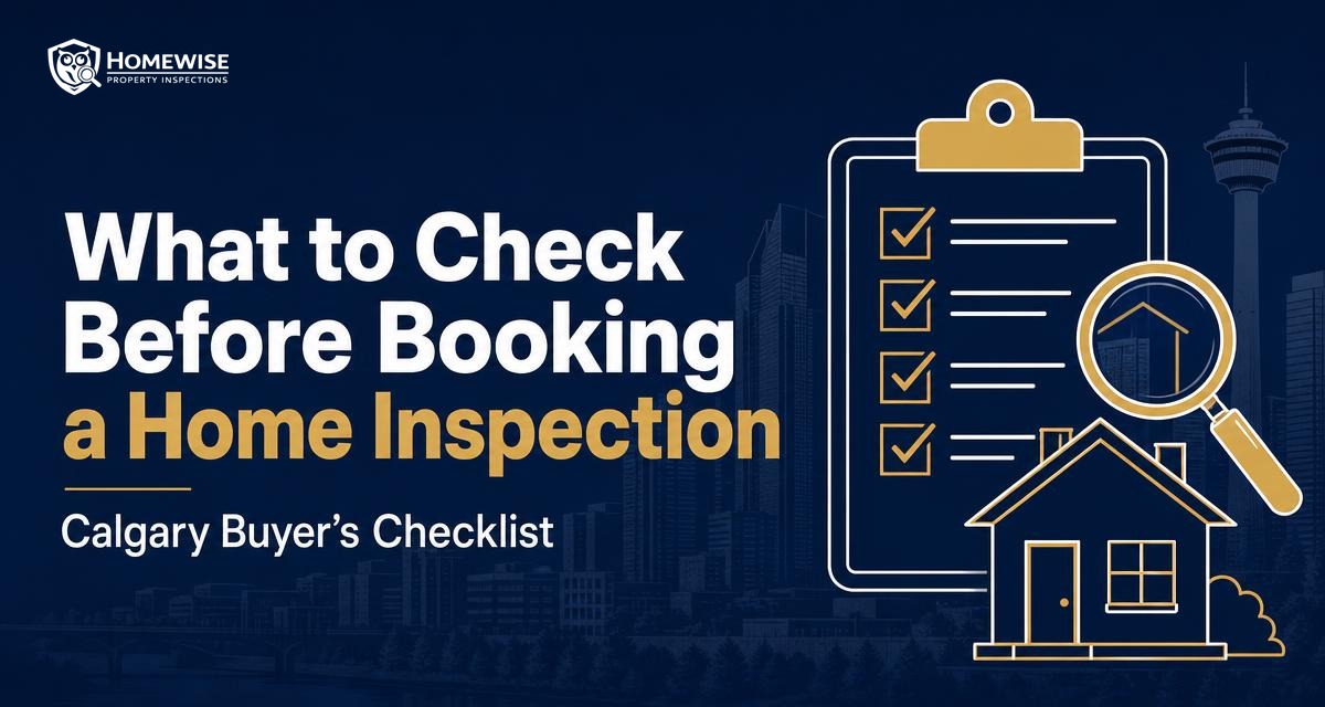 What Should You Check Before Booking a Home Inspection in Calgary? — article by HomeWise Property Inspections, Calgary home inspectors